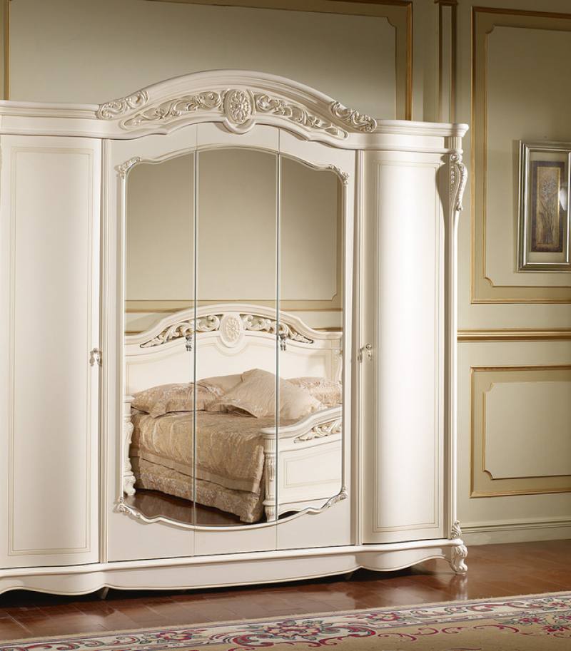 Dulap Apollo alb argintiu 5 usi